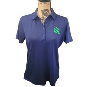 Medium Vineyard Vines performance navy blue short sleeve polo shirt